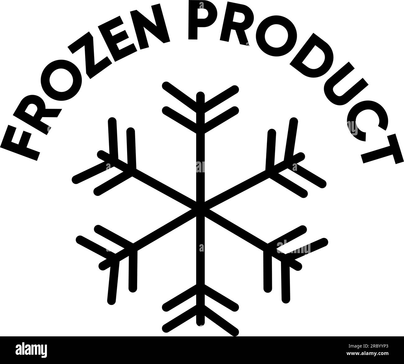 Symbol oder Logo des eingefrorenen Produktvektors Stock Vektor