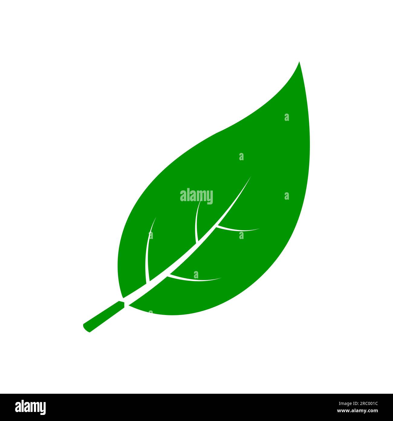 Umweltfreundliches Vektorsymbol oder Logo mit grünem Blatt Stock Vektor