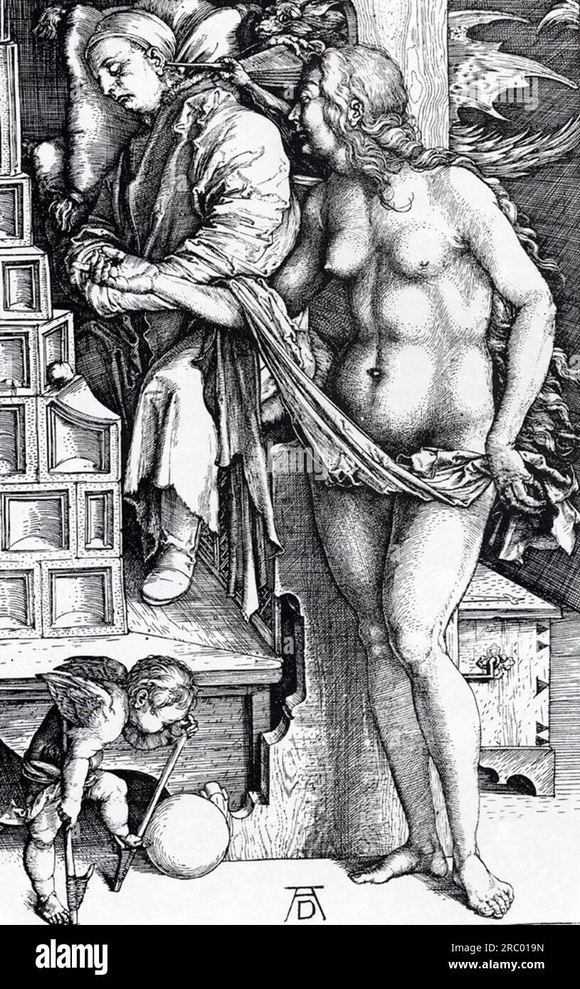 The Temptation of the Idler 1498 von Albrecht Durer Stockfoto