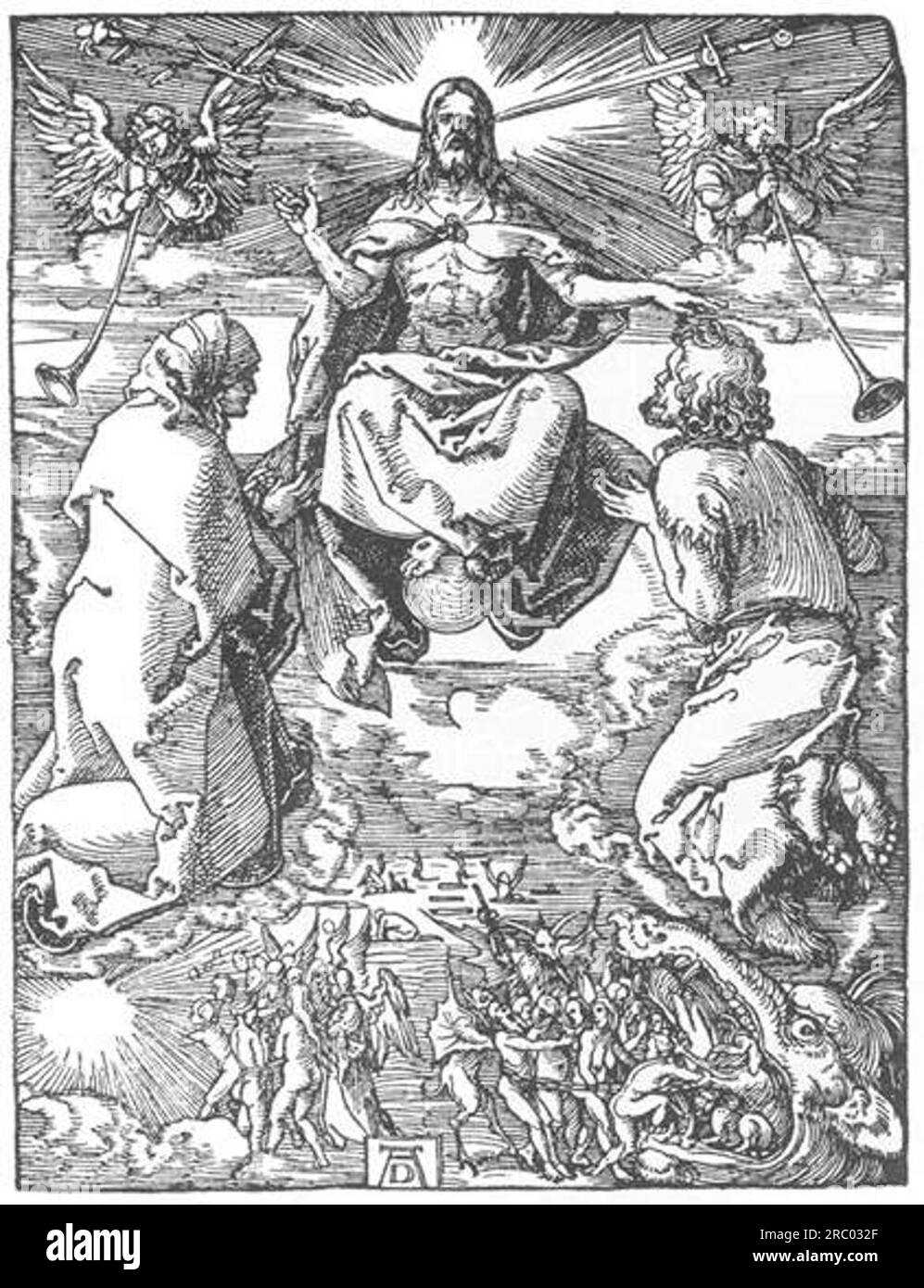 Das jüngste Urteil 1511 von Albrecht Durer Stockfoto