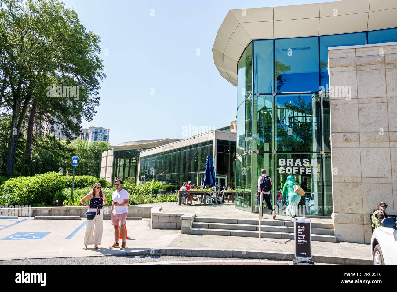 Buckhead Atlanta Georgia, Atlanta History Center, Außenansicht, Brash Coffee Stockfoto