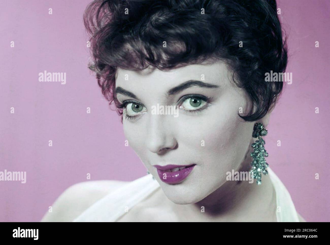 JOAN COLLINS, englische Film- und Fernsehschauspielerin um 1957 Stockfoto