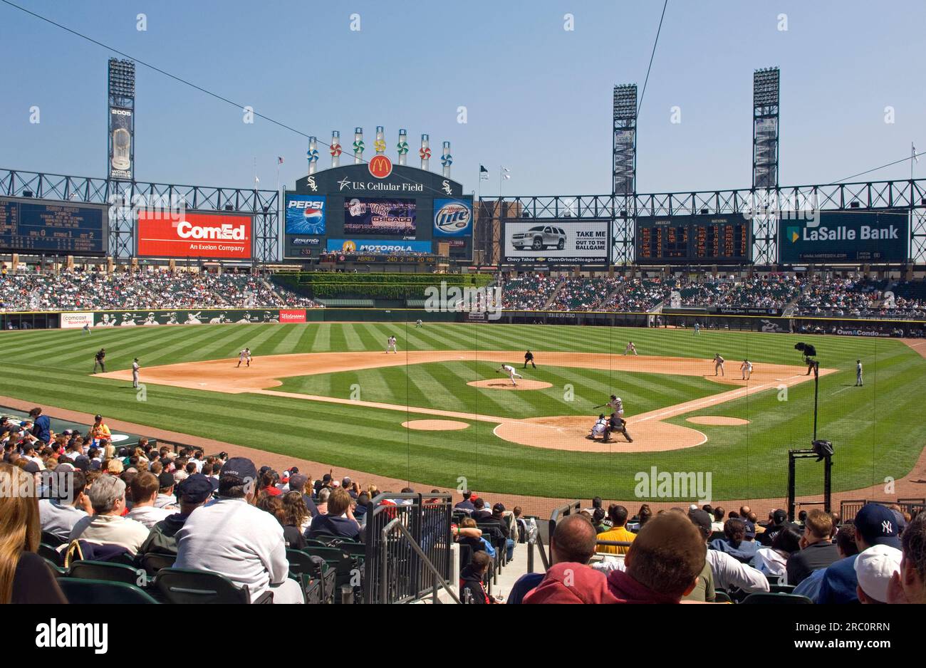 Baseballspiel der Chicago White Sox in den USA Celluar Field, Chicago, Krank Stockfoto