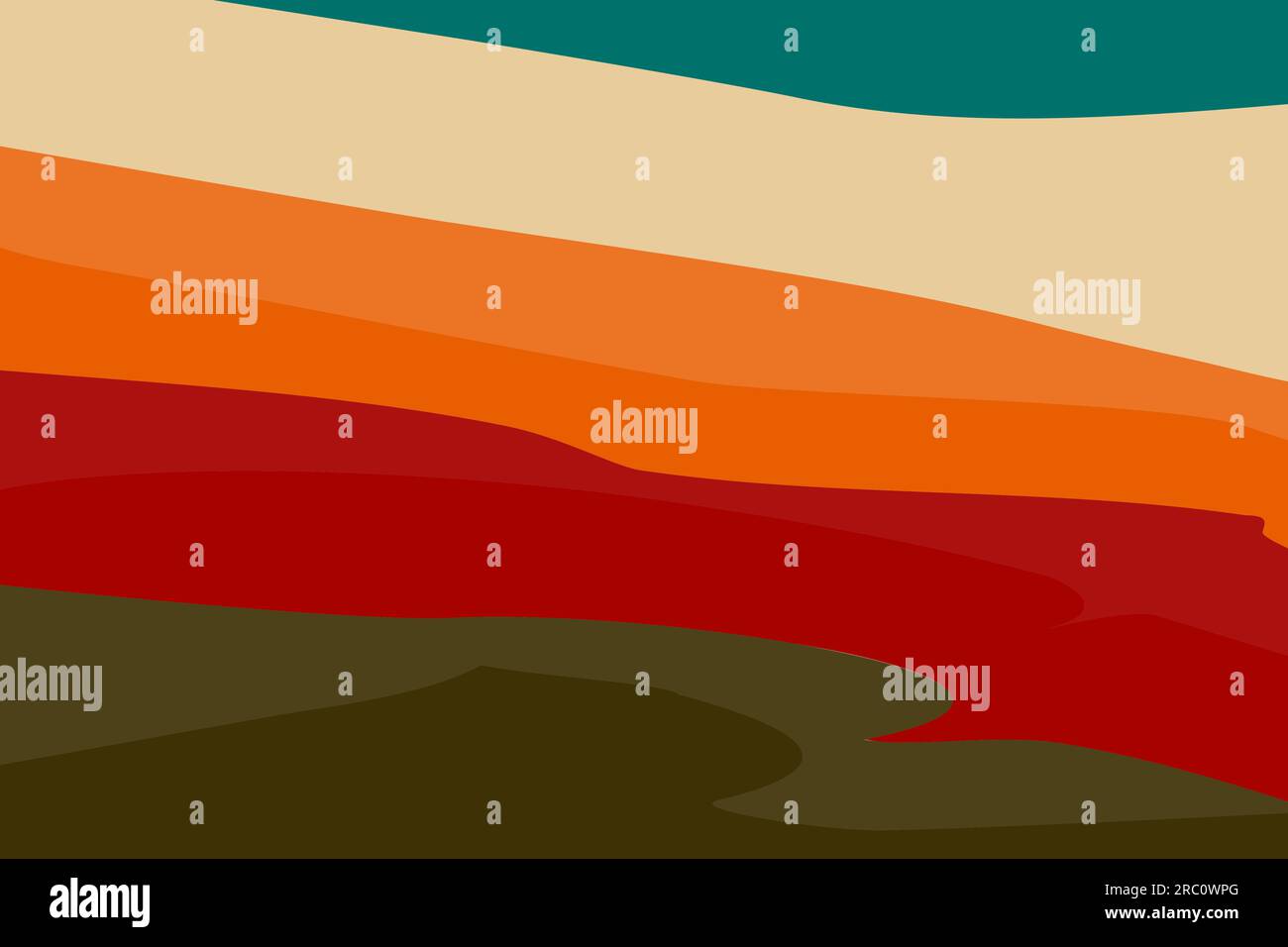 Abstrakte Hintergrundstruktur von Wellenlinien in trendigen bunten Herbsttönen. Vektor. EPS. Design für Poster, Banner, Broschüren, Gruß- oder Einladungskarten, Tapeten oder Preisschilder, Etiketten oder Webseiten. Stock Vektor