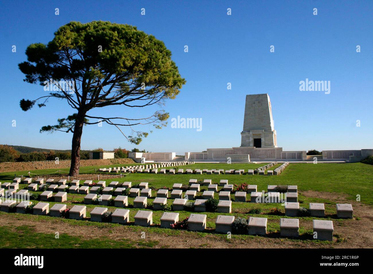 Der Militärfriedhof von Lone Pine auf der Halbinsel Gelibolu, Türkei Stockfoto