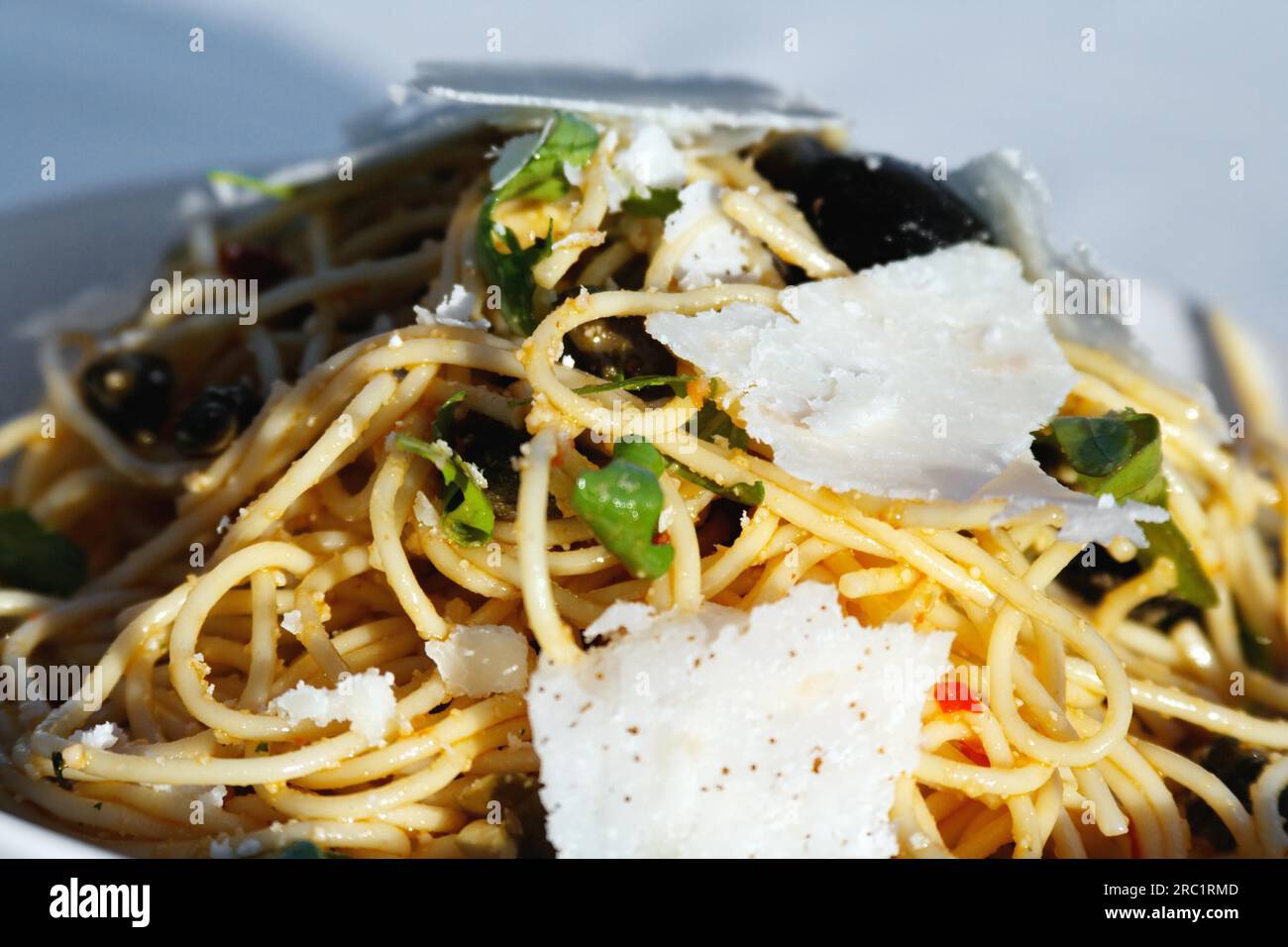 Diät, essen, gesund, italien, Kochen, Küche, köstlich, leicht, Nudeln, Nudeln, Restaurant, Sommer, Spaghetti, Urlaub, Veganer, Vegetarisch Stockfoto