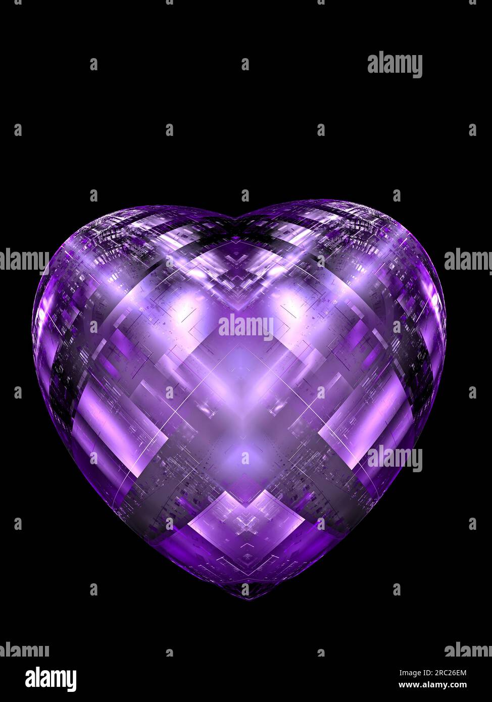 Purple Heart – Computergenerierte Kunst Stockfoto