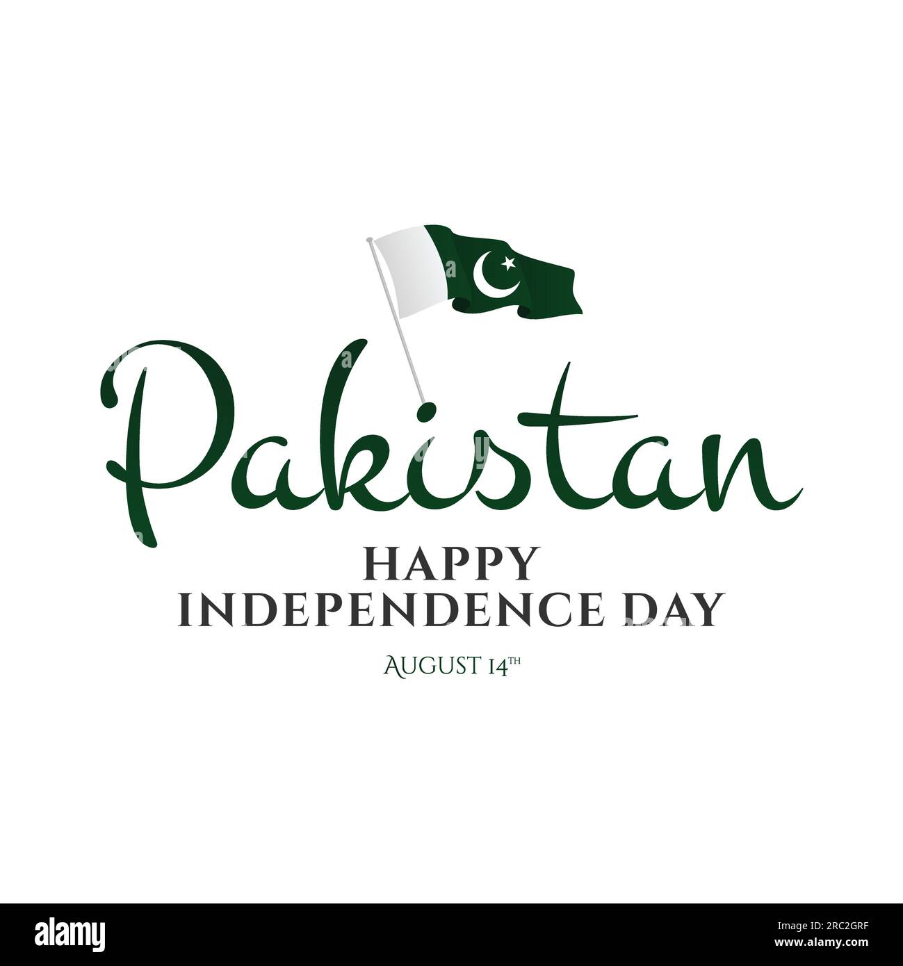 Pakistan Happy Independence Day Vektorvorlage 14. August. Vektordarstellung Stock Vektor