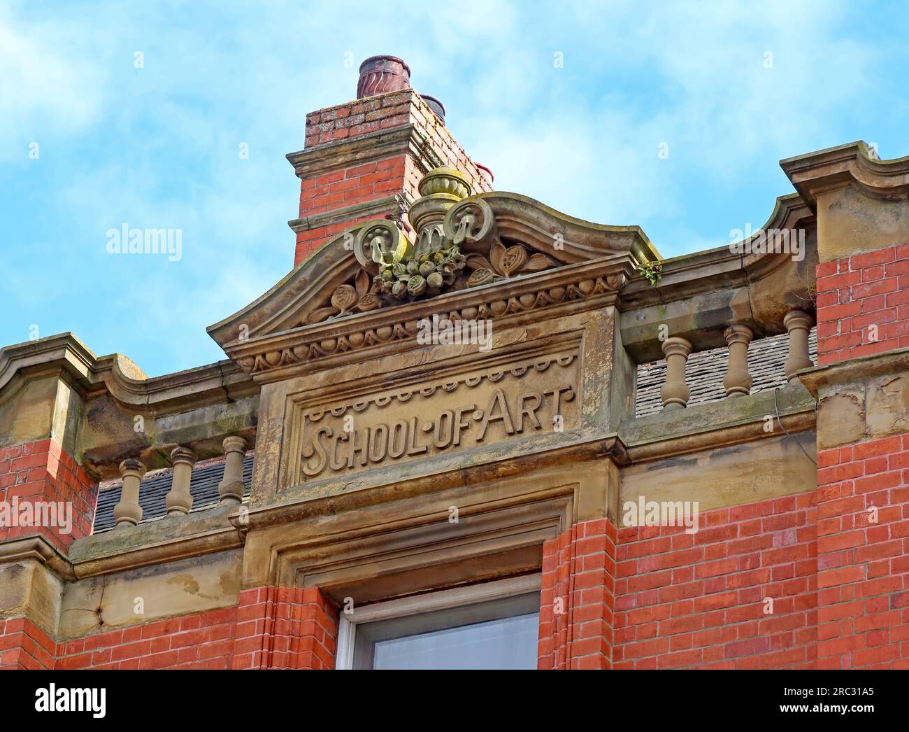 Ehemaliges Gebäude der Warrington Collegiate School of Art, 10 Museum Street, Stadtzentrum, Cheshire, England, Großbritannien, WA1 1HU Stockfoto