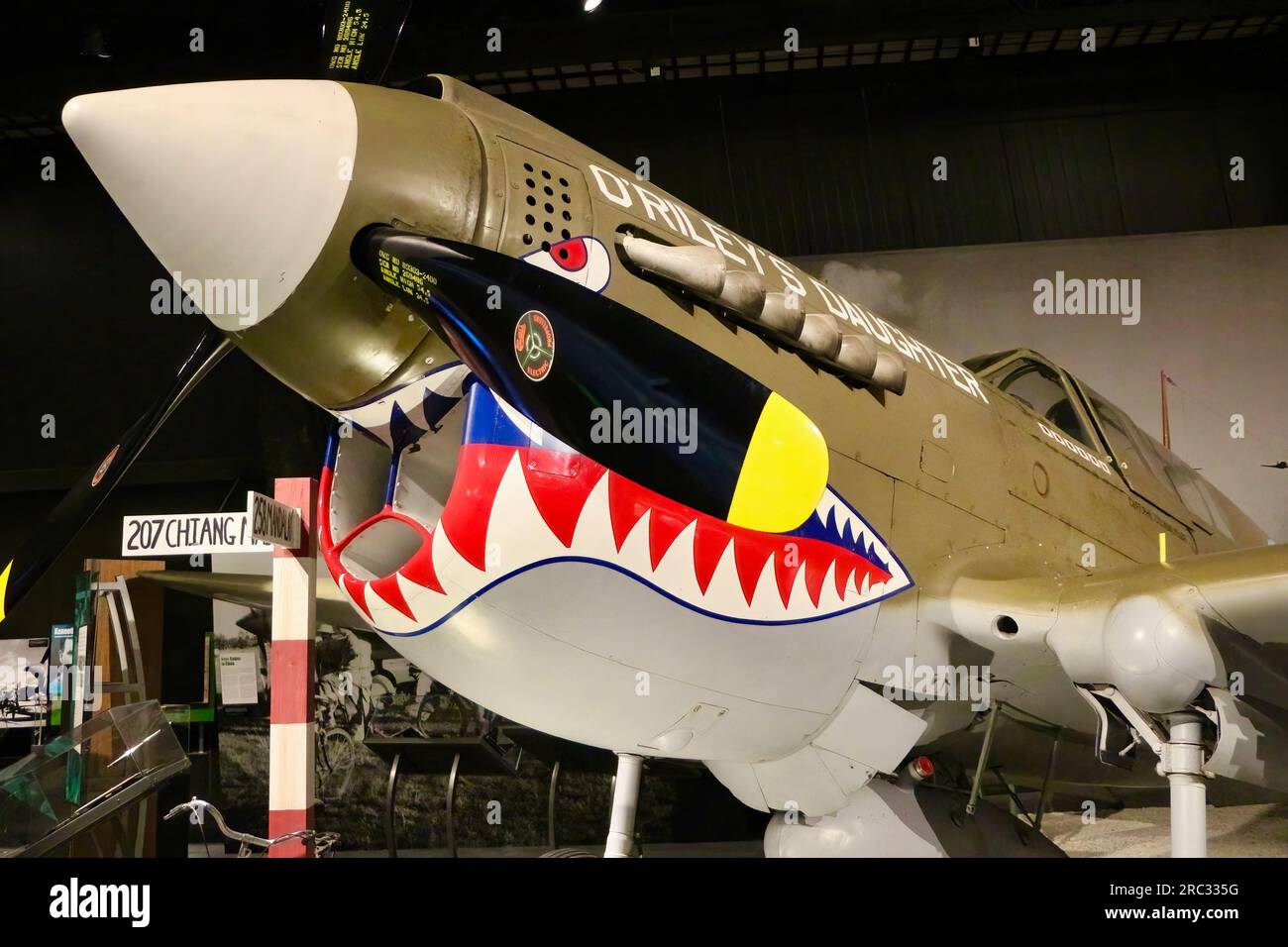 Curtiss P-40N Warhawk US Army Air Force Flying Tiger Kampfflugzeug The Museum of Flight Seattle Washington State USA Stockfoto