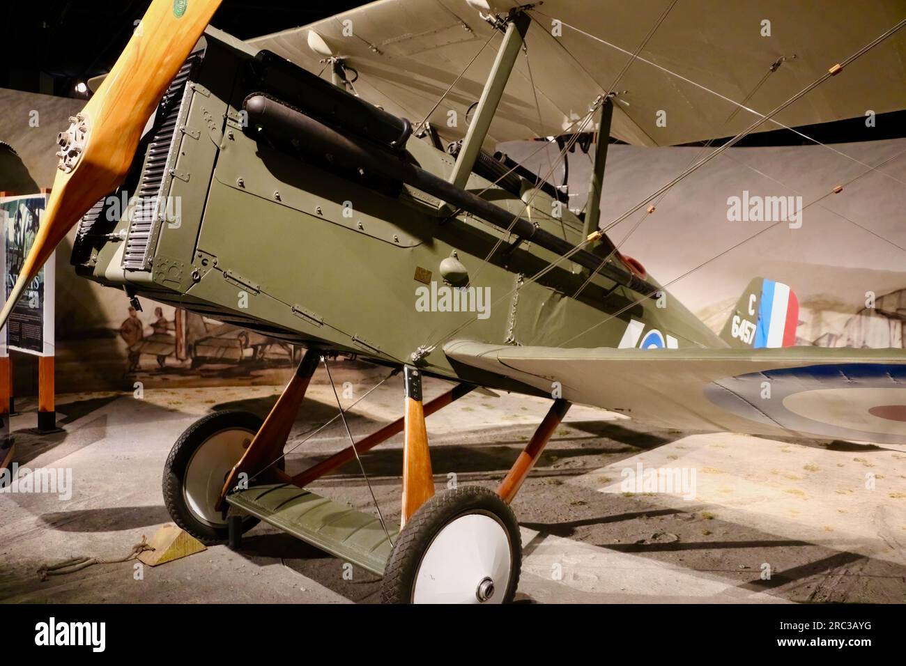 Royal Aircraft Factory S.E.5a Reproduktion britisches Kampfflugzeug im Museum of Flight Seattle Washington State USA Stockfoto