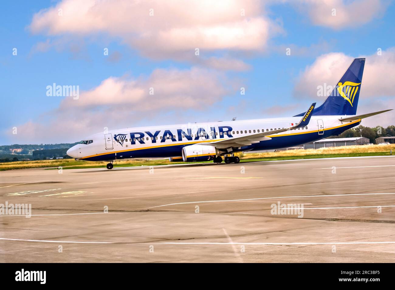 FLUGHAFEN MEMMINGEN: RYANAIR Stockfoto