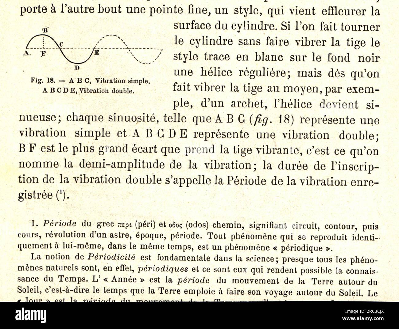 Wissenschaft, Physik, einfache Vibration, doppelte Vibration, Holzgravierung, Ende des 19. Jahrhunderts muss DAS URHEBERRECHT DES KÜNSTLERS NOCH NICHT GEKLÄRT werden Stockfoto