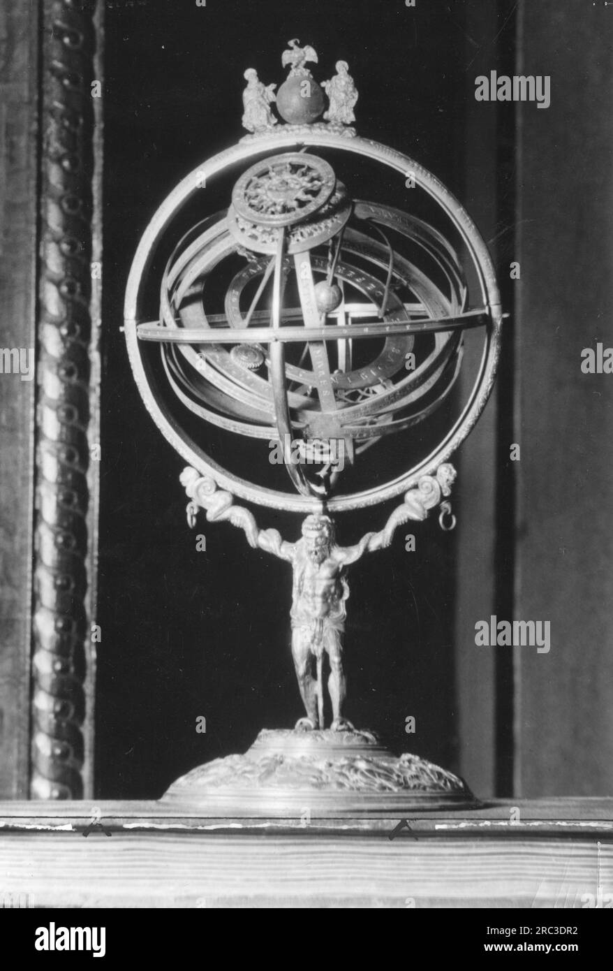 astronomie, Messinstrument, Armillarsphäre, Bronze, vergoldet, CA. 1569, ZUSÄTZLICHE-RECHTE-FREIGABE-INFO-NICHT-VERFÜGBAR Stockfoto