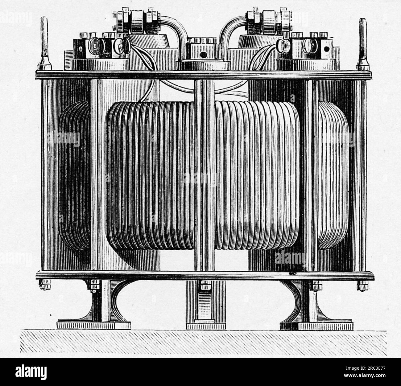 Elektrische elektrische transformator transformatoren Schwarzweiß ...