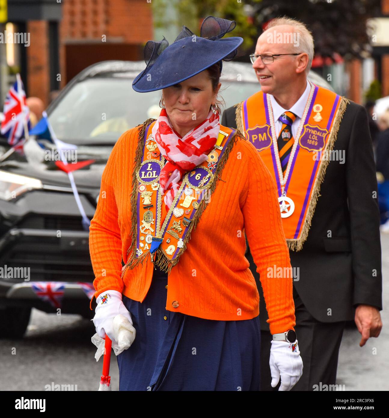 12. Juli Parade 2023, Lisburn Road, Belfast Stockfoto