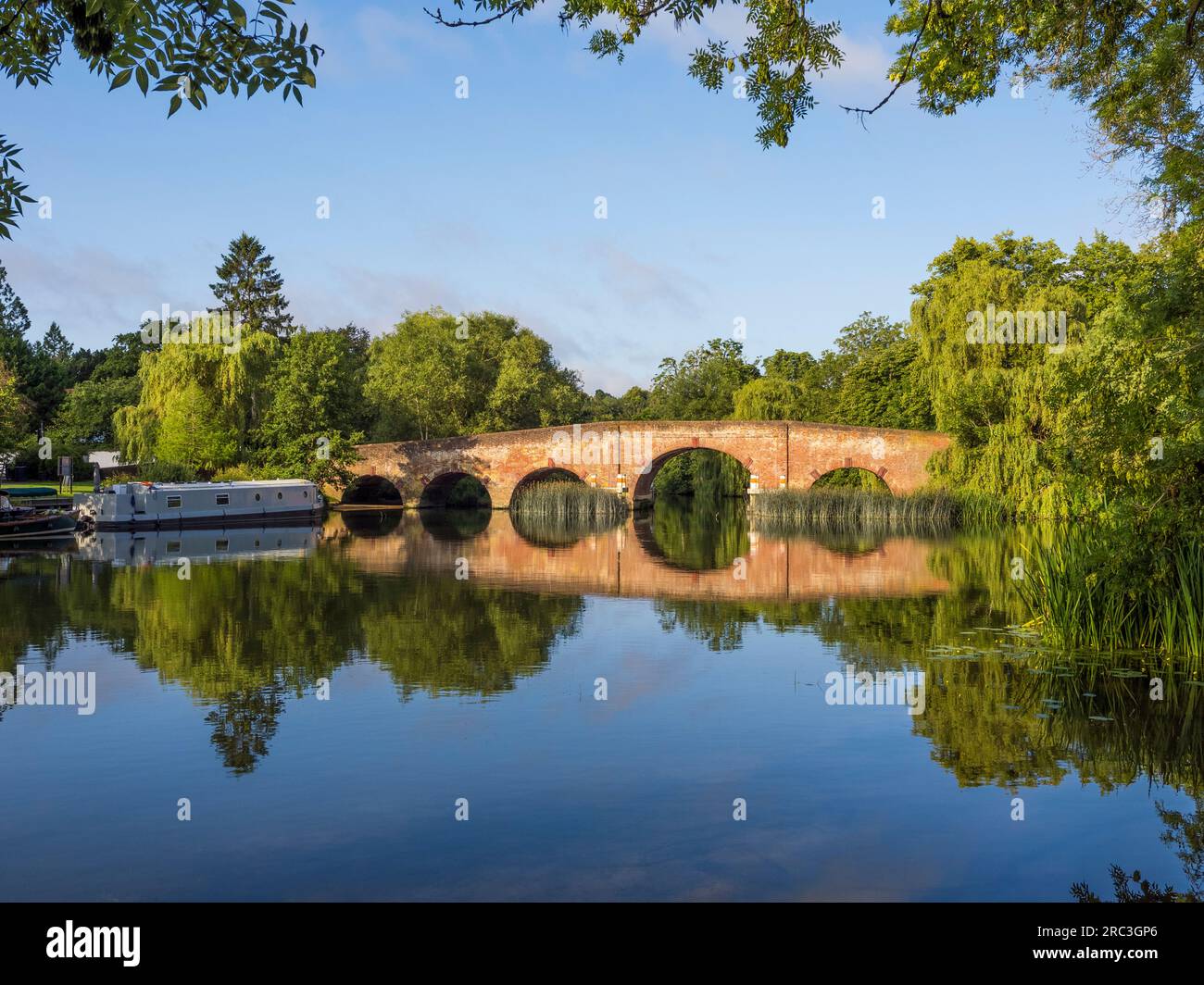 Sonning Bridge and Landscape, River Thames, Berkshire, England, Großbritannien, GB. Stockfoto