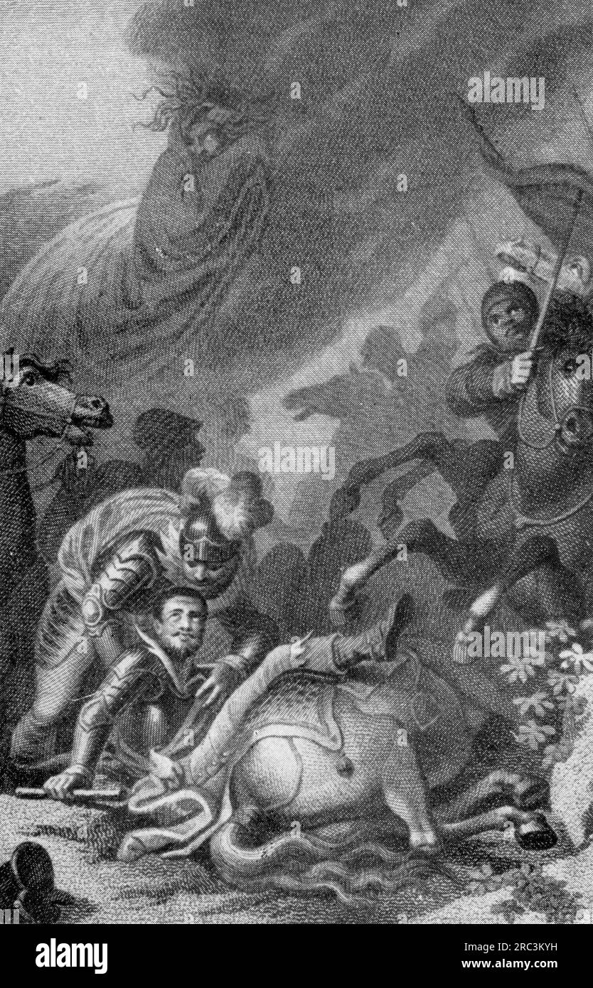 Theater / Theater, Theaterstück, 'Wallensteins Tod', von Friedrich Schiller (1759 - 1805), 2. Akt, 3. Szene, URHEBERRECHT DES KÜNSTLERS MUSS NICHT GEKLÄRT WERDEN Stockfoto