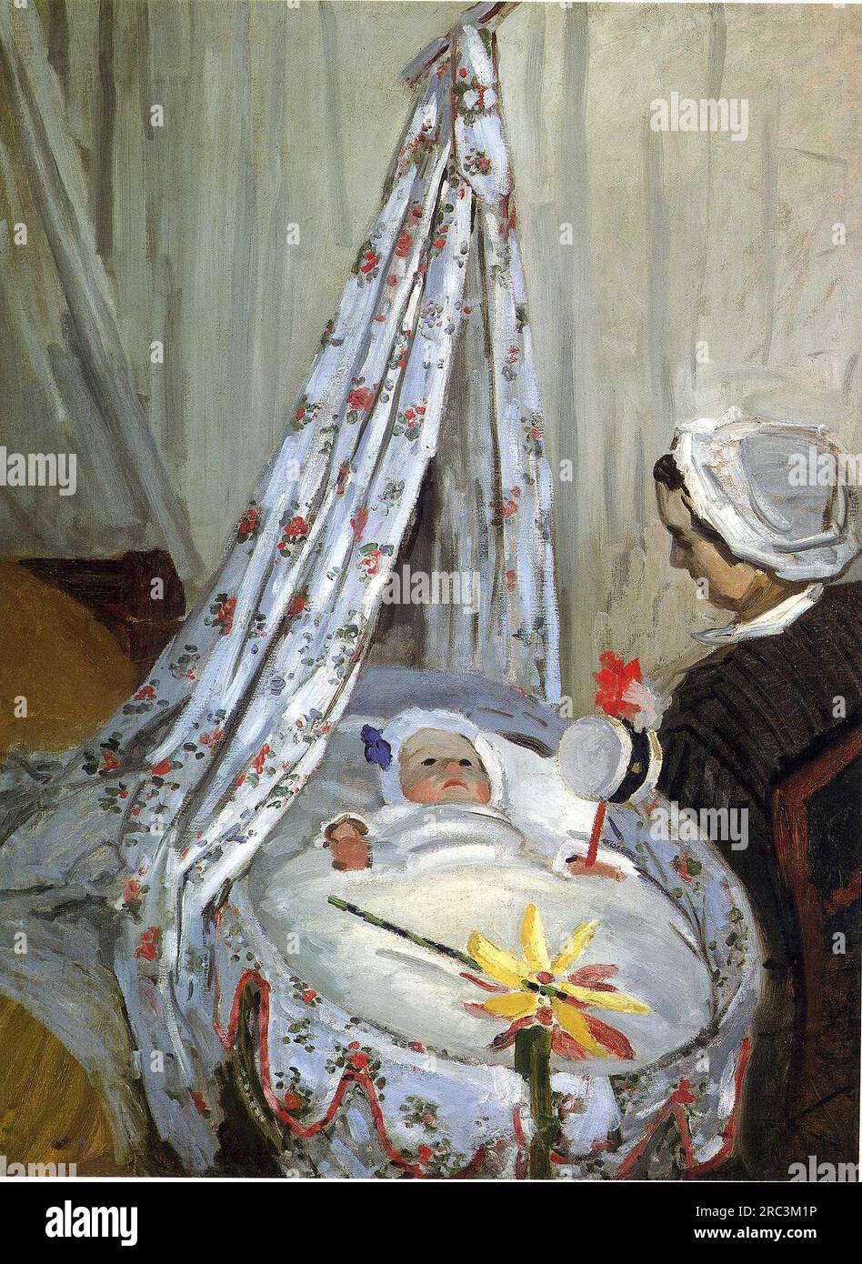 Jean Monet in der Craddle 1867 von Claude Monet Stockfoto