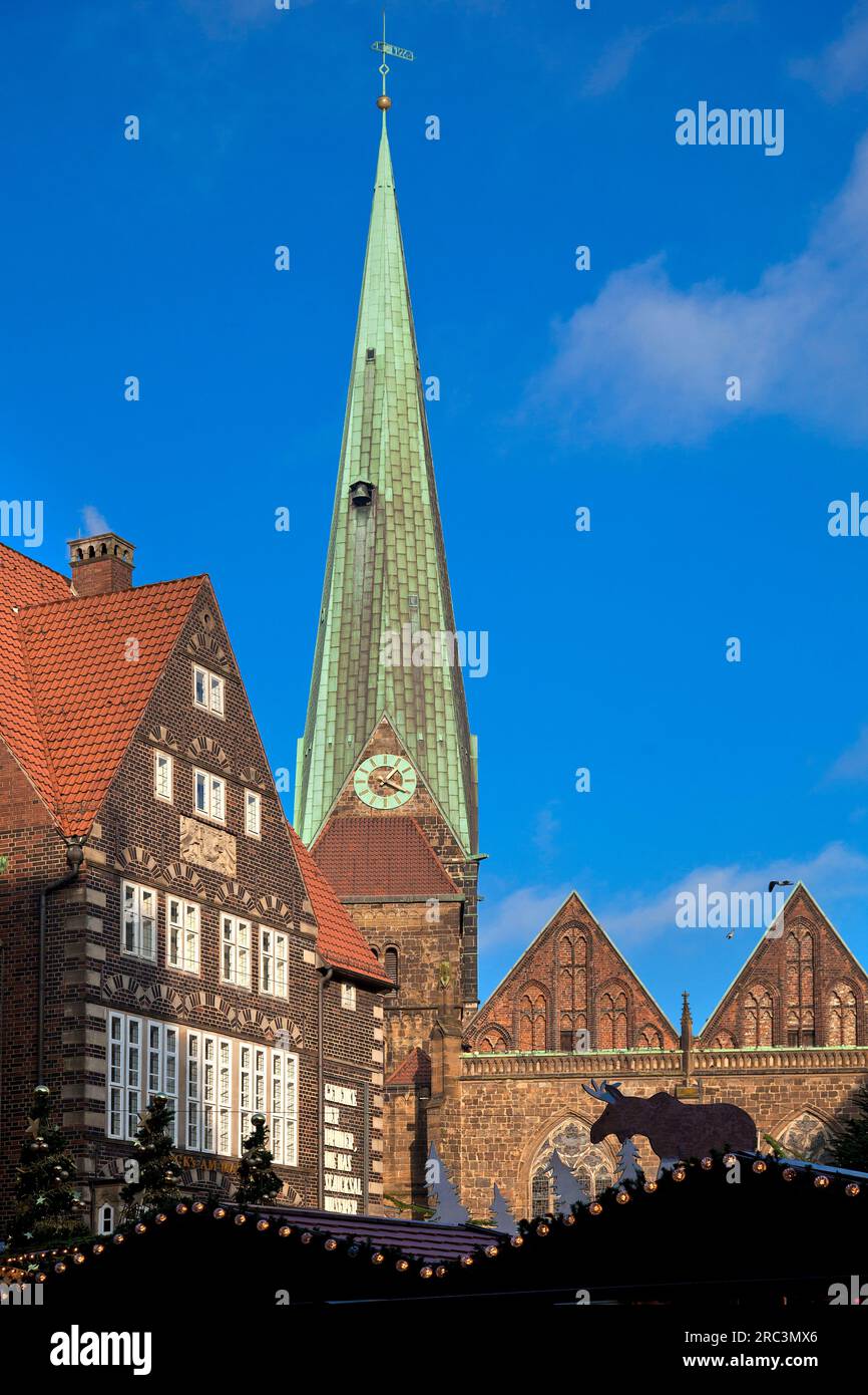 Marktplatz, Weihnachtsmärkte, Bremen, Deutschland Stockfoto