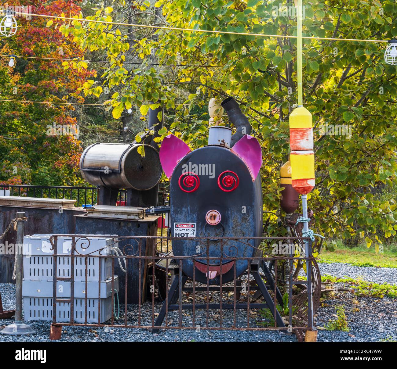 Herbstfarben auf Mount Desert Island in Maine. Stockfoto