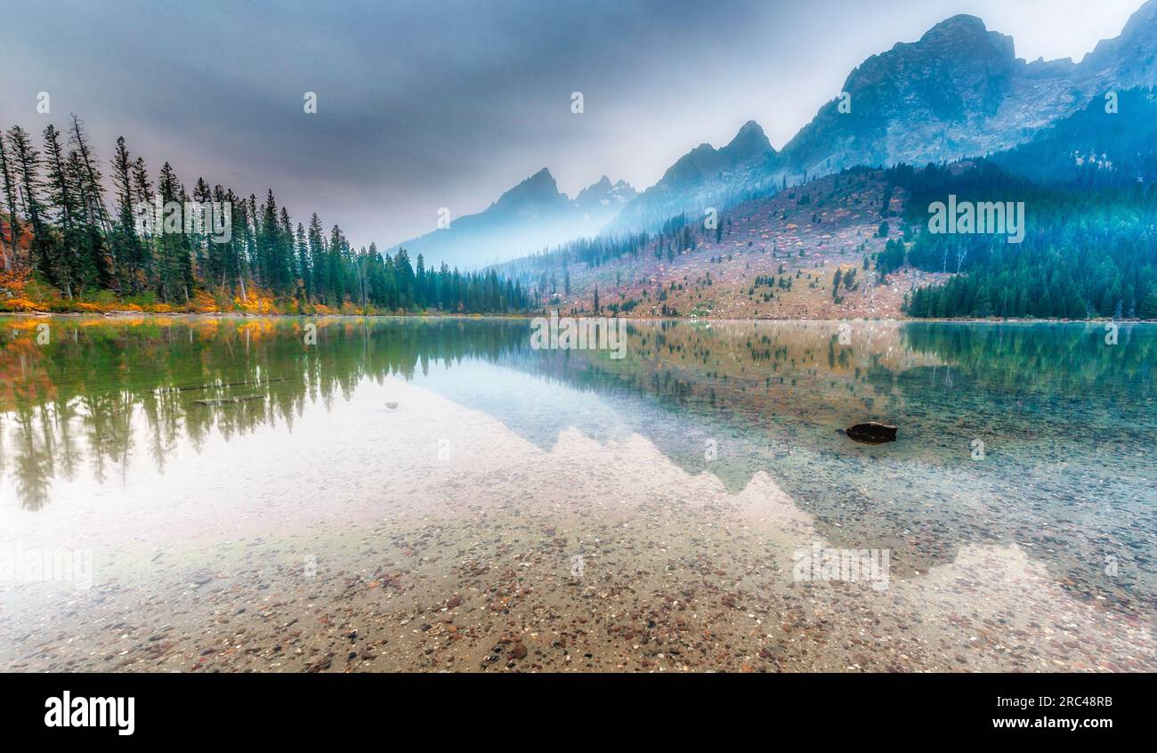 String Lake im Grand Tetons National Park Stockfoto