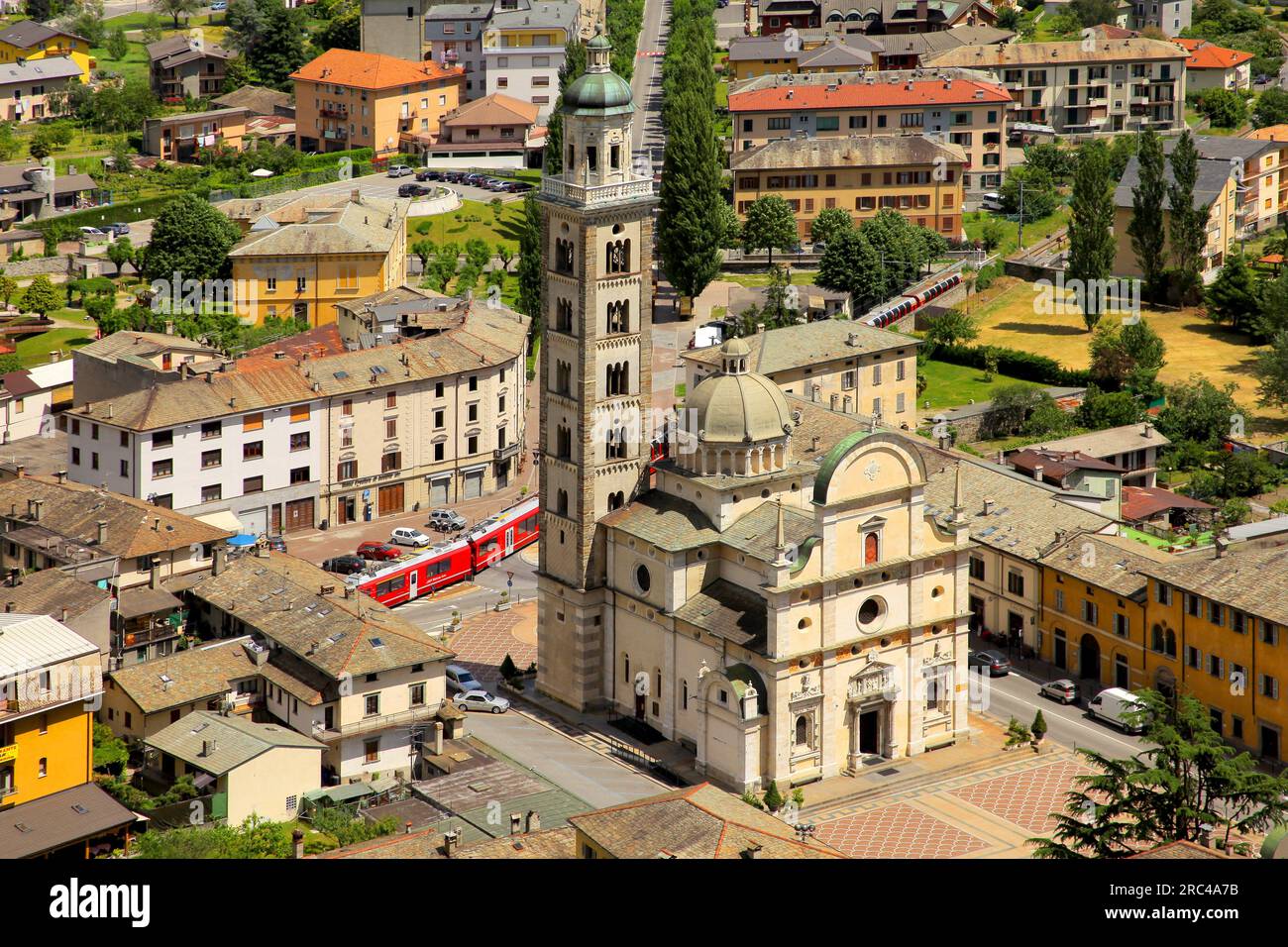 Tirano, Sondrio, Valtellina, Lombardei, Italien Stockfoto