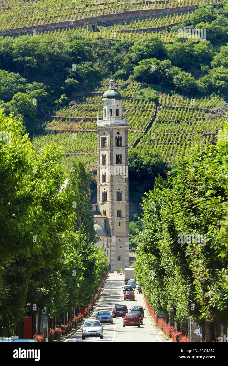 Tirano, Sondrio, Valtellina, Lombardei, Italien Stockfoto