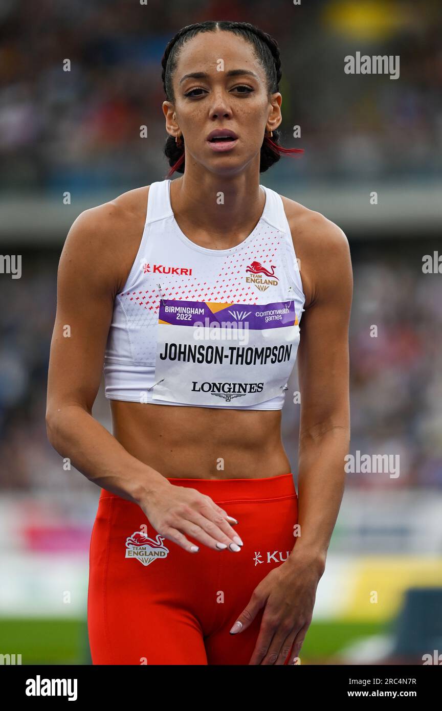 Birmingham, England. 2. August 2022. Katarina Johnson-Thompson aus England tritt am fünften Tag des 20. Birmingham im Heptathlon in der Athletics an Stockfoto