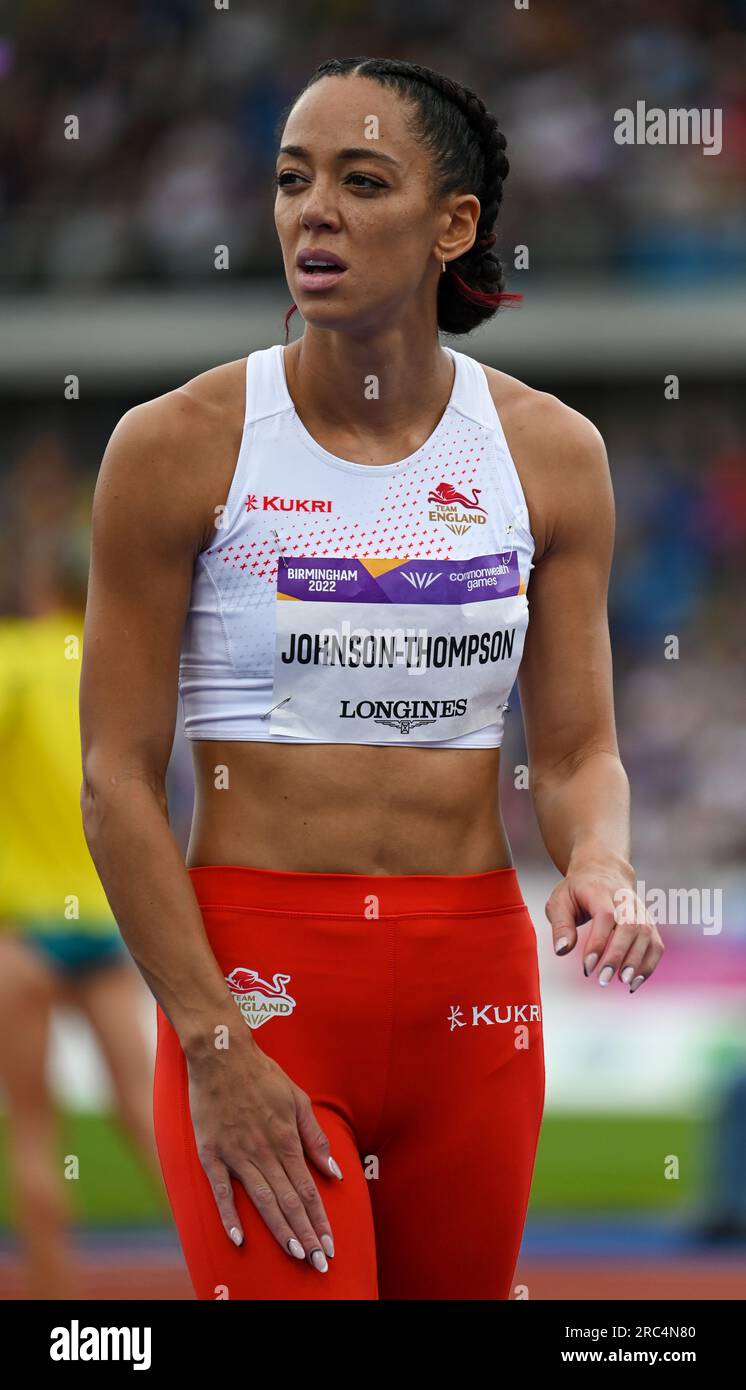 Birmingham, England. 2. August 2022. Katarina Johnson-Thompson aus England tritt am fünften Tag des 20. Birmingham im Heptathlon in der Athletics an Stockfoto