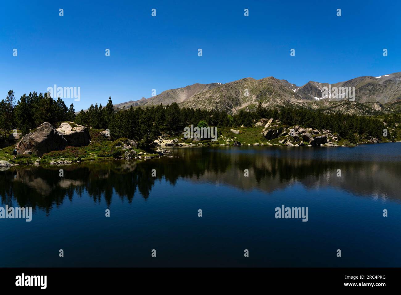 Lac de Coumasse, Estany de la Comassa, nahe Lac des Bouillouses, Pyrenees Orientales, Frankreich Stockfoto