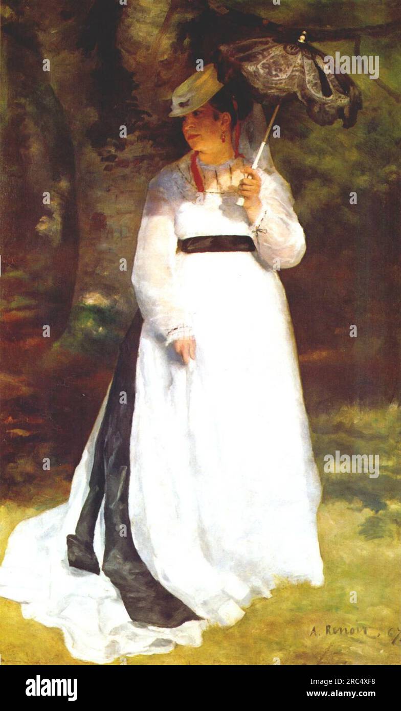 Lise mit Schirm 1867 von Pierre-Auguste Renoir Stockfoto