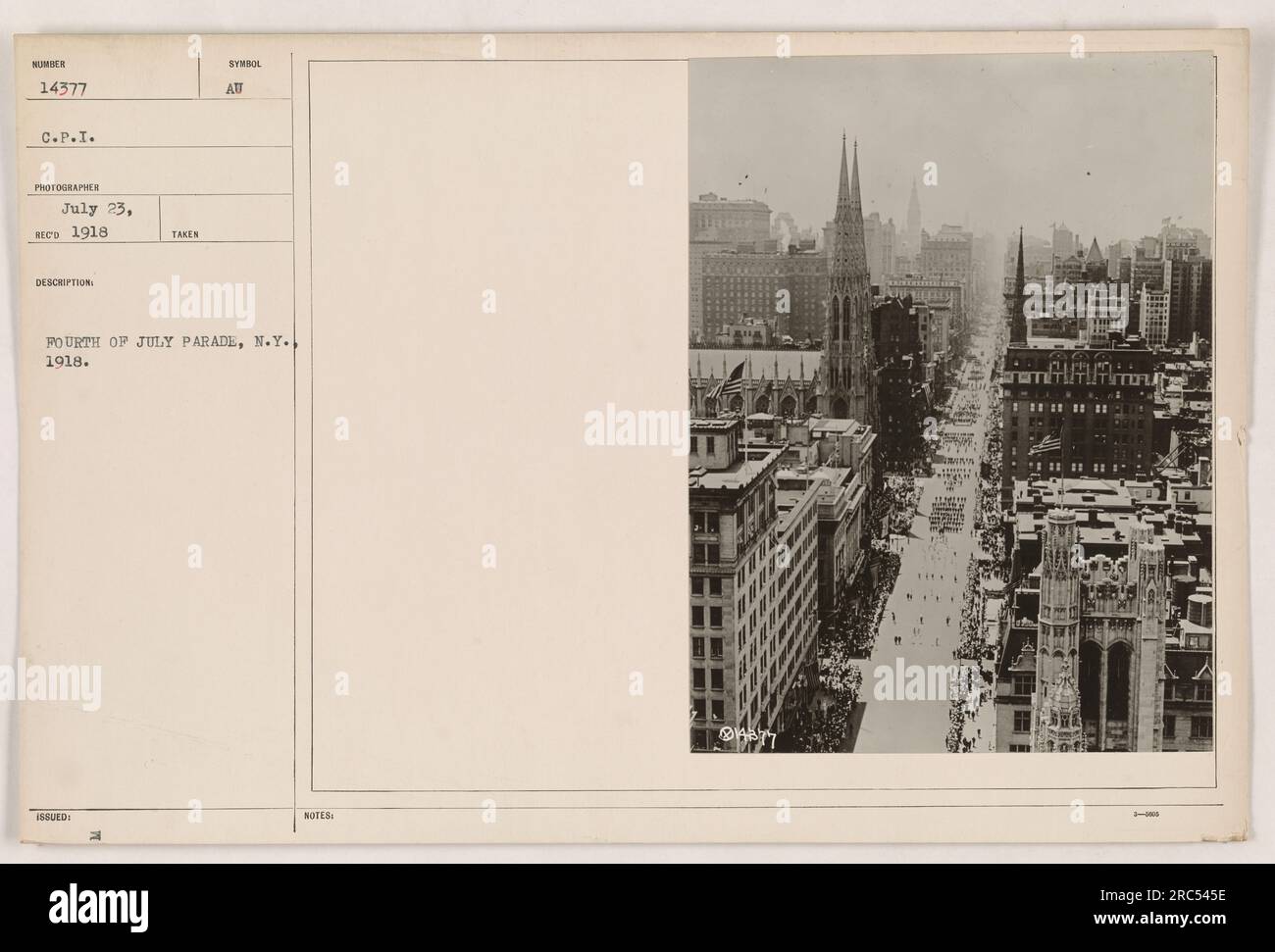 Soldaten, die 1918 an einer Parade zum 4. Juli in New York City