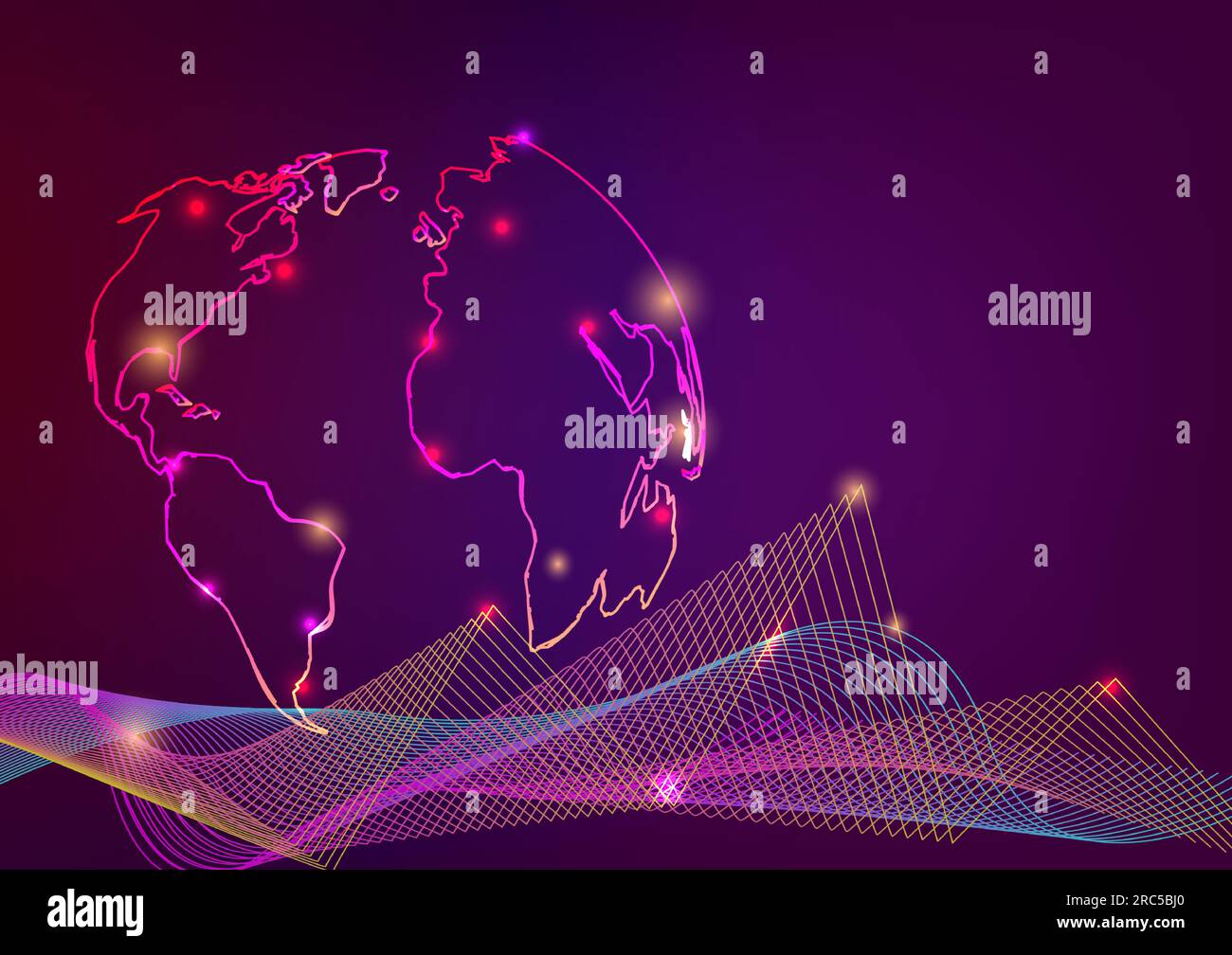 Abstrakte Hintergründe Licht Kreativität Verbindung Multiversales globales Netzwerk abstrakte Hintergründe Vektordarstellung Stock Vektor