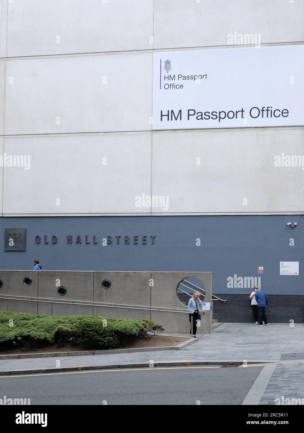 HM Passbüro, Liverpool. Verspätete Einreichung oder Verlängerung von Reisedokumenten Stockfoto