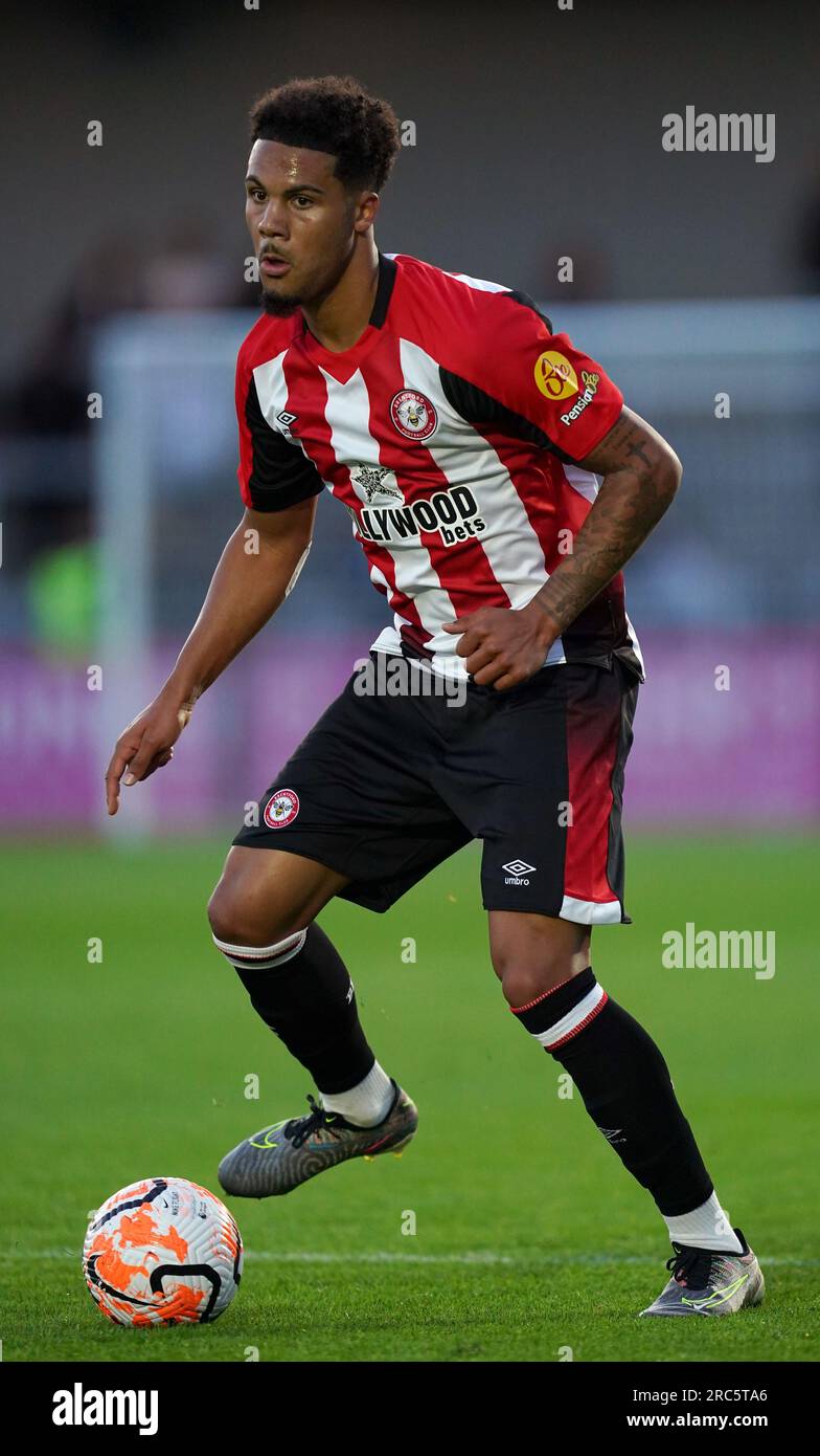 Myles PeartHarris aus Brentford bei einem Freundschaftsspiel im LV BET