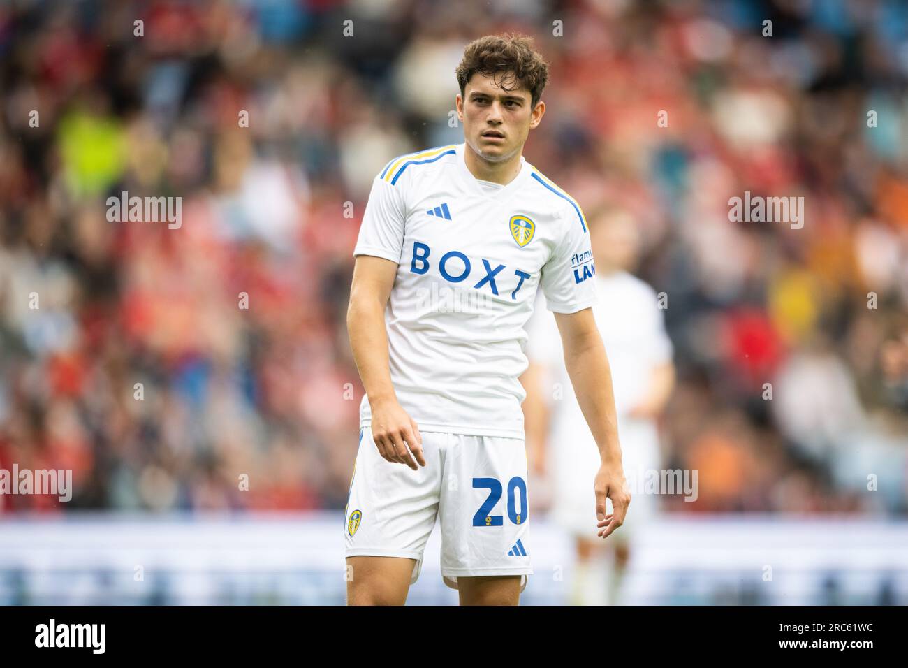 Oslo, Norwegen. 12. Juli 2023. Daniel James (20) von Leeds United im Ullevaal Stadion in Oslo während einer Vorsaison-Freundschaft zwischen Manchester United und Leeds United. (Foto: Gonzales Photo/Alamy Live News Stockfoto