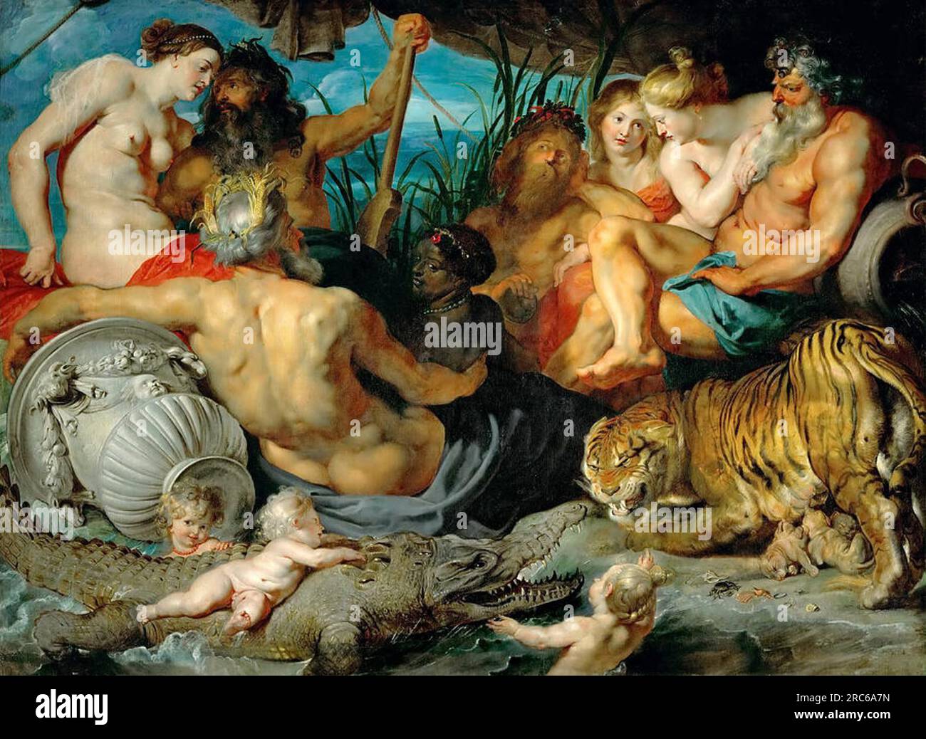 The Four Continents 1614 von Peter Paul Rubens Stockfoto