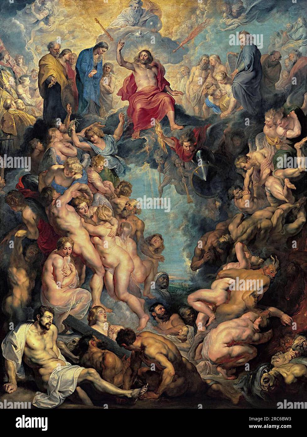 Das große jüngste Urteil von Peter Paul Rubens Stockfoto
