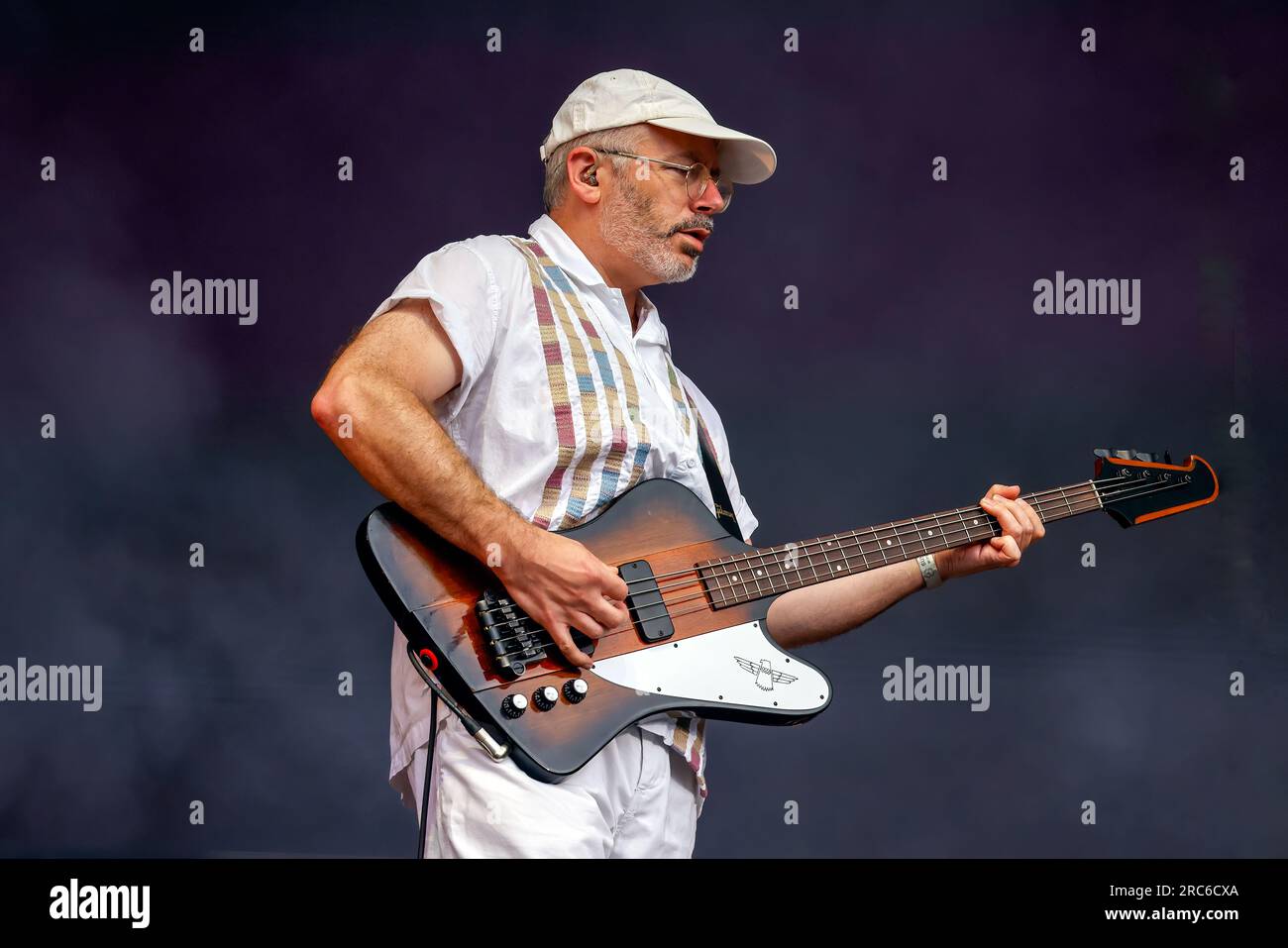 Stanmer Park, City of Brighton & Hove, East Sussex, Großbritannien. Hot Chip beim Brighton Valley Festival 2023, Brighton Concert Series, Stanmer Park, 8. Juli 2023. David Smith/Alamy Live News Stockfoto