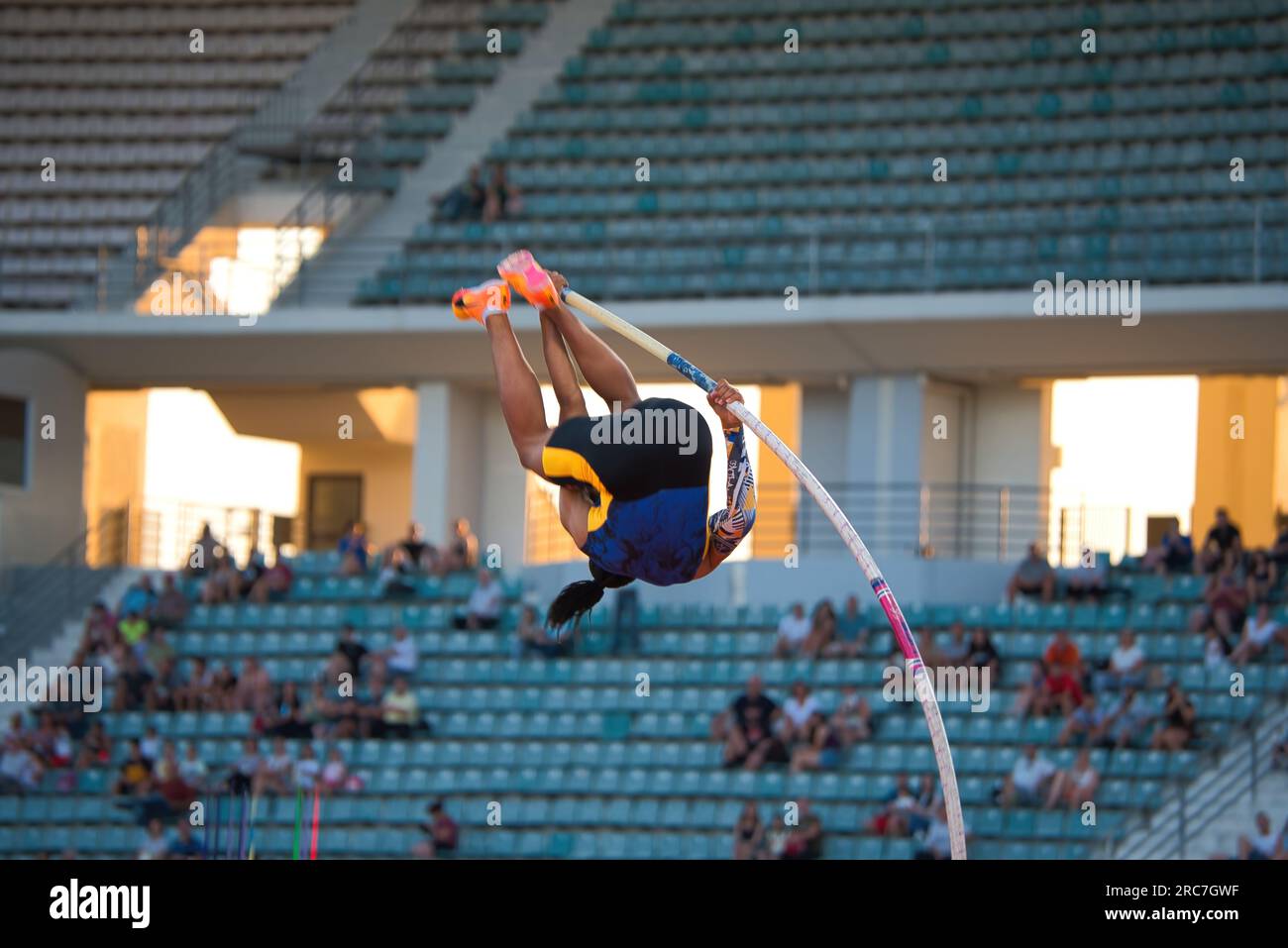 Emmanuel Karalis (20. Oktober 1999, Athen) ist ein griechischer Stabhochsprung. Seine höchste Auszeichnung ist der vierte Platz bei den Olympischen Spielen 2021 in Tokio. Stockfoto