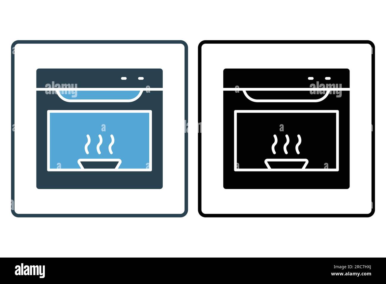 Ofensymbol. Symbol für elektronische Haushaltsgeräte. Solides Icon-Design. Einfache Vektorkonstruktion editierbar Stock Vektor