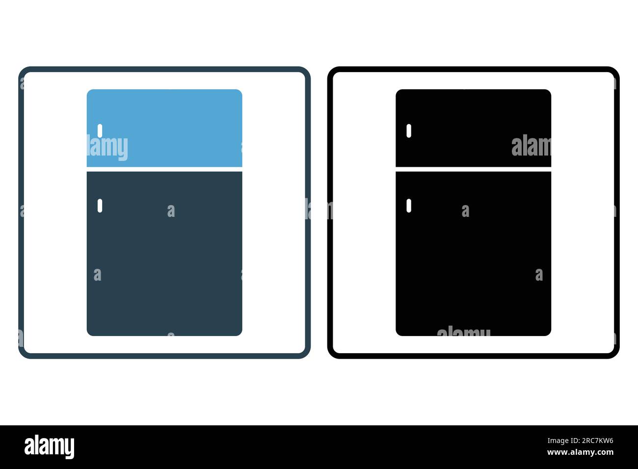 Kühlschranksymbol. Symbol für elektronische Haushaltsgeräte. Solides Icon-Design. Einfache Vektorkonstruktion editierbar Stock Vektor