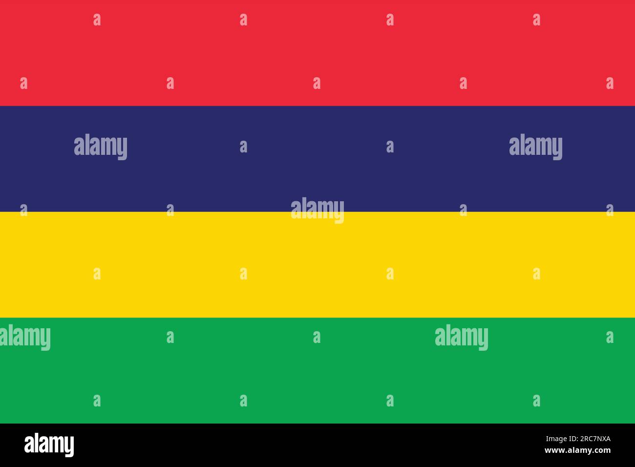Flagge von Mauritius - Vektordarstellung. Stock Vektor