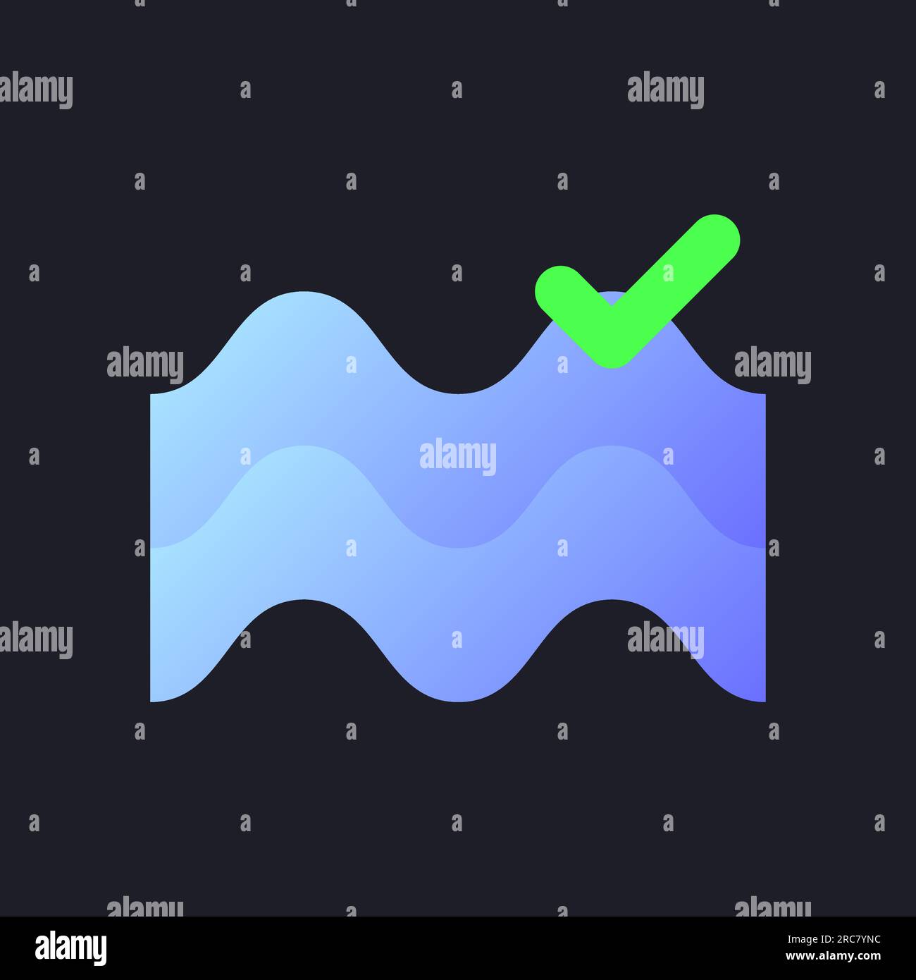 Gleitkommaeffekt Anwenden des UI-Symbols für flache Verlaufsfüllung für dunkles Design Stock Vektor