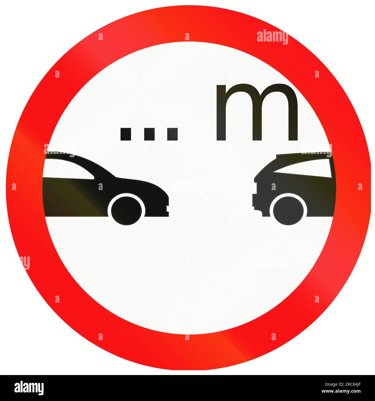 Verkehrszeichen in Indonesien Fahrer müssen einen sicheren Mindestabstand zwischen ihren