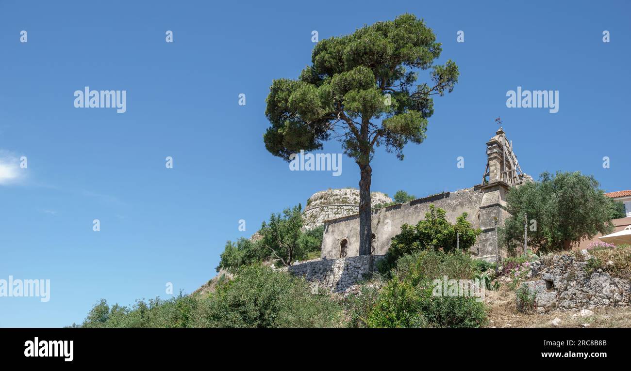 Die venezianische Burg des Heiligen Georg in Kefalonia Stockfoto