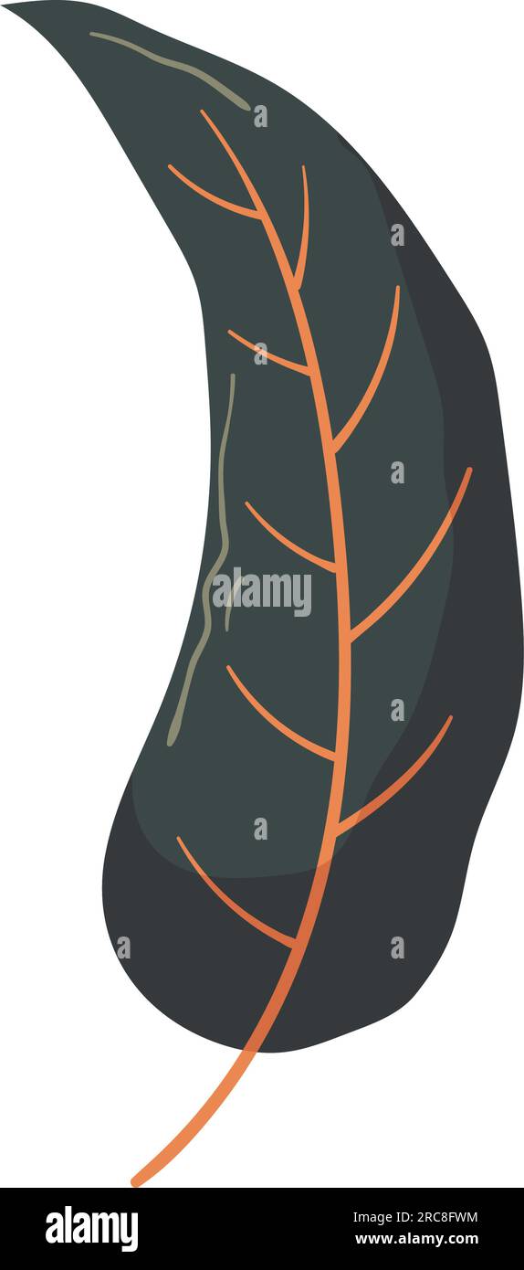 Herbstbild mit grünen Blättern. Stock Vektor