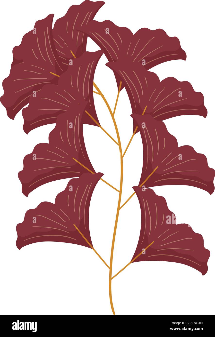 Herbstdarstellung eines Waldblattes. Stock Vektor