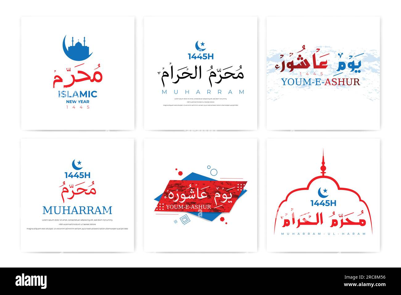 Arabische Kalligraphie des Muharram ul Haram Hintergrunds oder Postkartendesign-Vektor Stock Vektor
